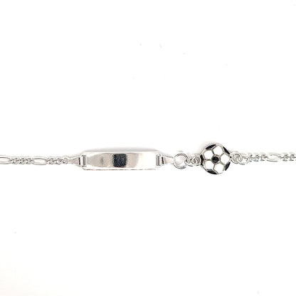 Elegantes Silberarmband mit Fußballanhänger