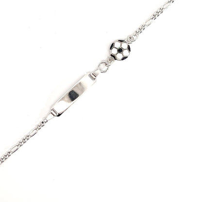 Elegantes Silberarmband mit Fußballanhänger