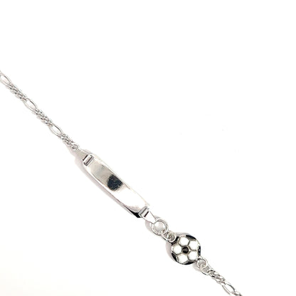 Elegantes Silberarmband mit Fußballanhänger