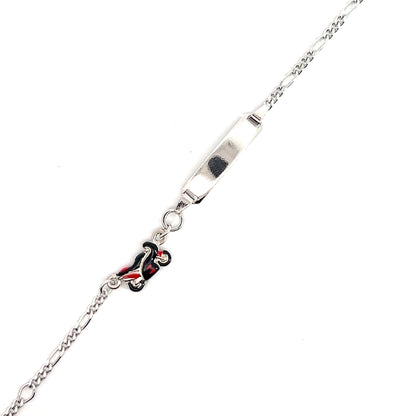 Silbernes Armband mit Motorrad-Design