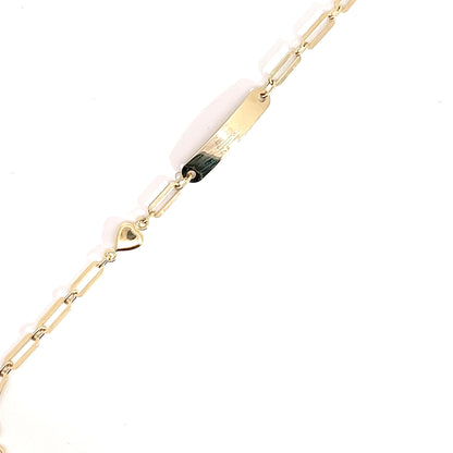 Kinder-ID -Band 585er Gold mit Gravurplatte