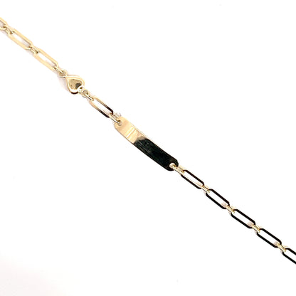 Kinder-ID -Band 585er Gold mit Gravurplatte