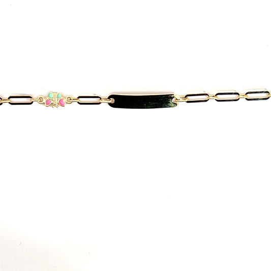 Kinderarmband  585er Gold mit Gravurplatte