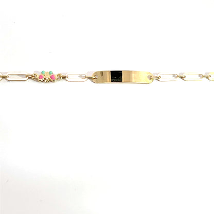 Kinderarmband  585er Gold mit Gravurplatte