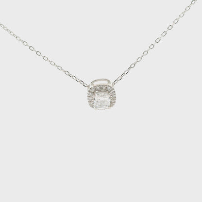 Elegante Halskette mit funkelndem Anhänger (Diamanten)