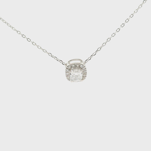 Elegante Halskette mit funkelndem Anhänger (Diamanten)