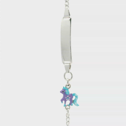 Elegantes Silberarmband mit Einhorn- Charme