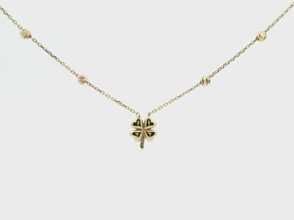 Elegante Kleeblatt-Halskette