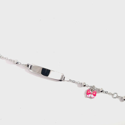 Elegantes Silberarmband mit Schmetterling -Charm