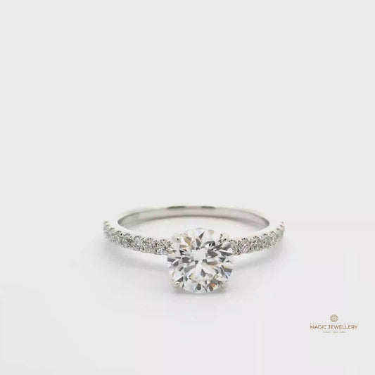 Eleganter Verlobungsring mit Brillant (lab-grown)