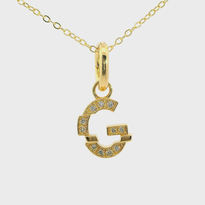 Elegant 925 silver gold-plated letter necklace