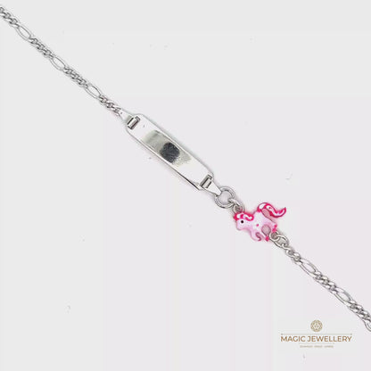 Elegantes Silberarmband mit Einhorn-Charme