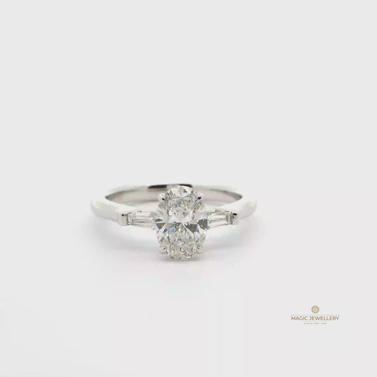 Eleganter Verlobungsring mit Diamant (lab-grown)