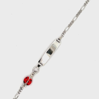 Elegantes Silberarmband mit Marienkäfern