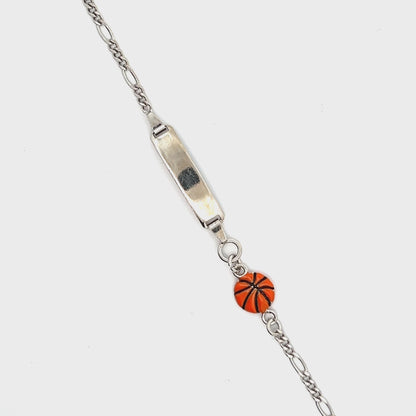 Sportliches Armband mit Basketball-Charme