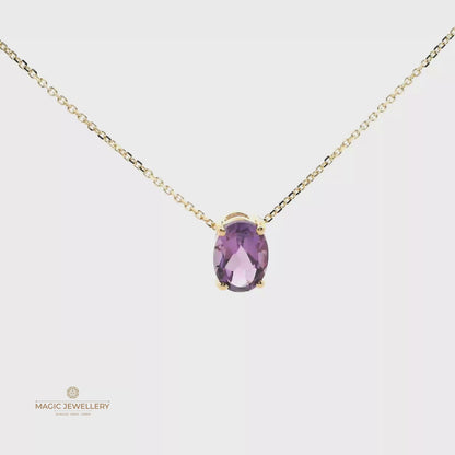 Elegante Amethyst -Halskette