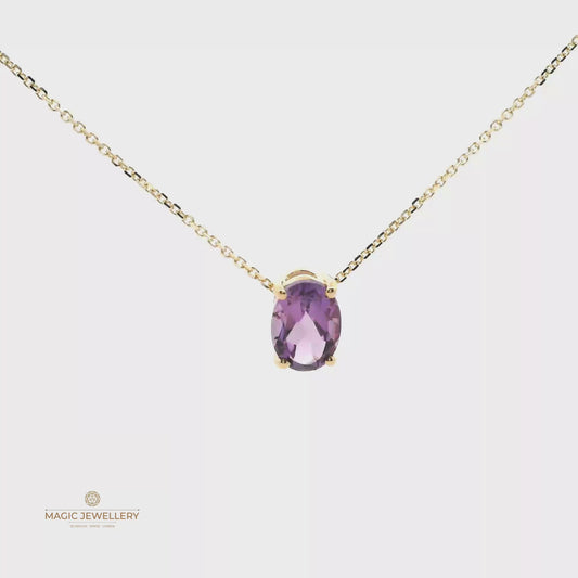 Elegante Amethyst -Halskette