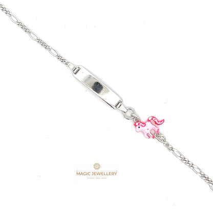 Elegantes Silberarmband mit Einhorn-Charme